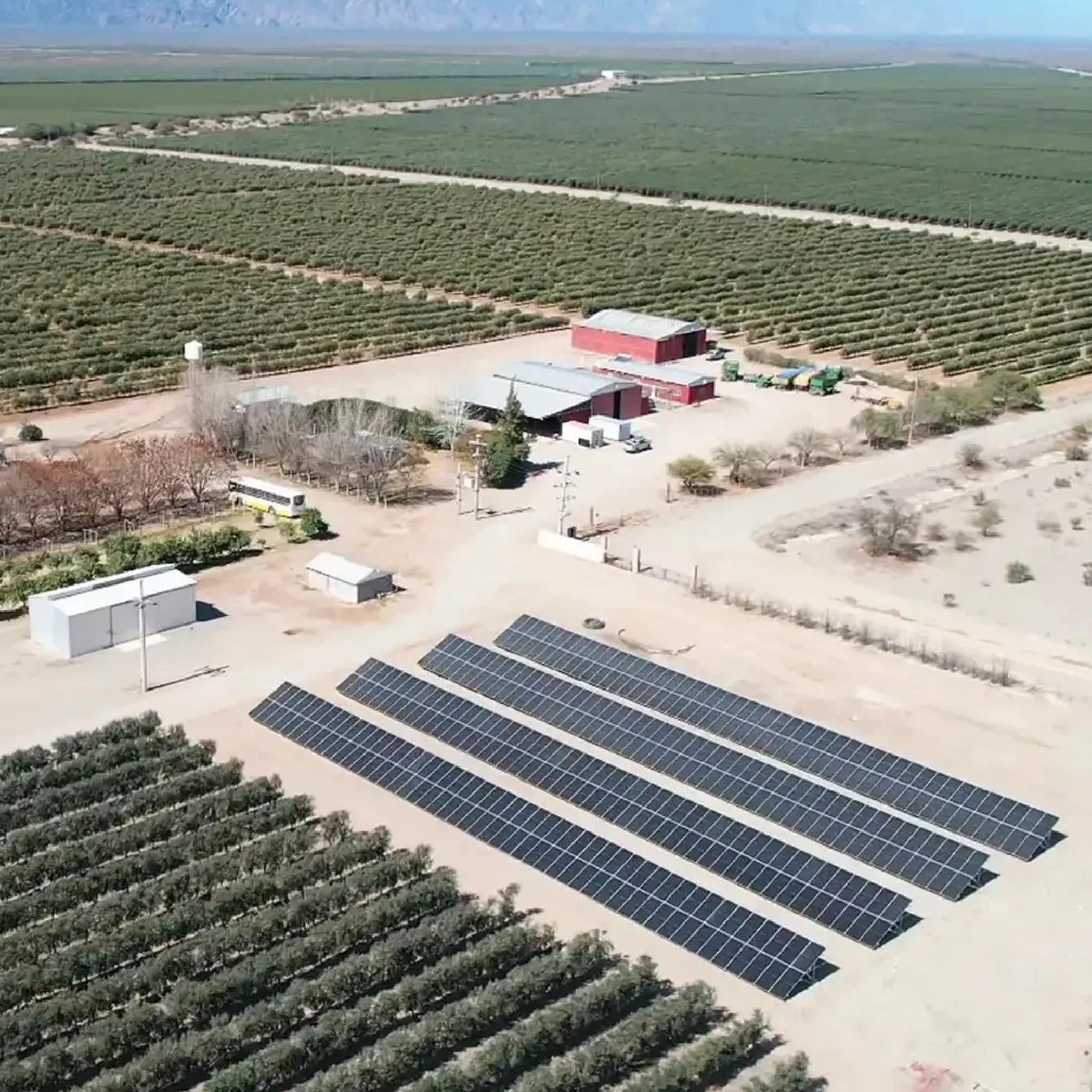 photovoltaic panels powering agricultural operations