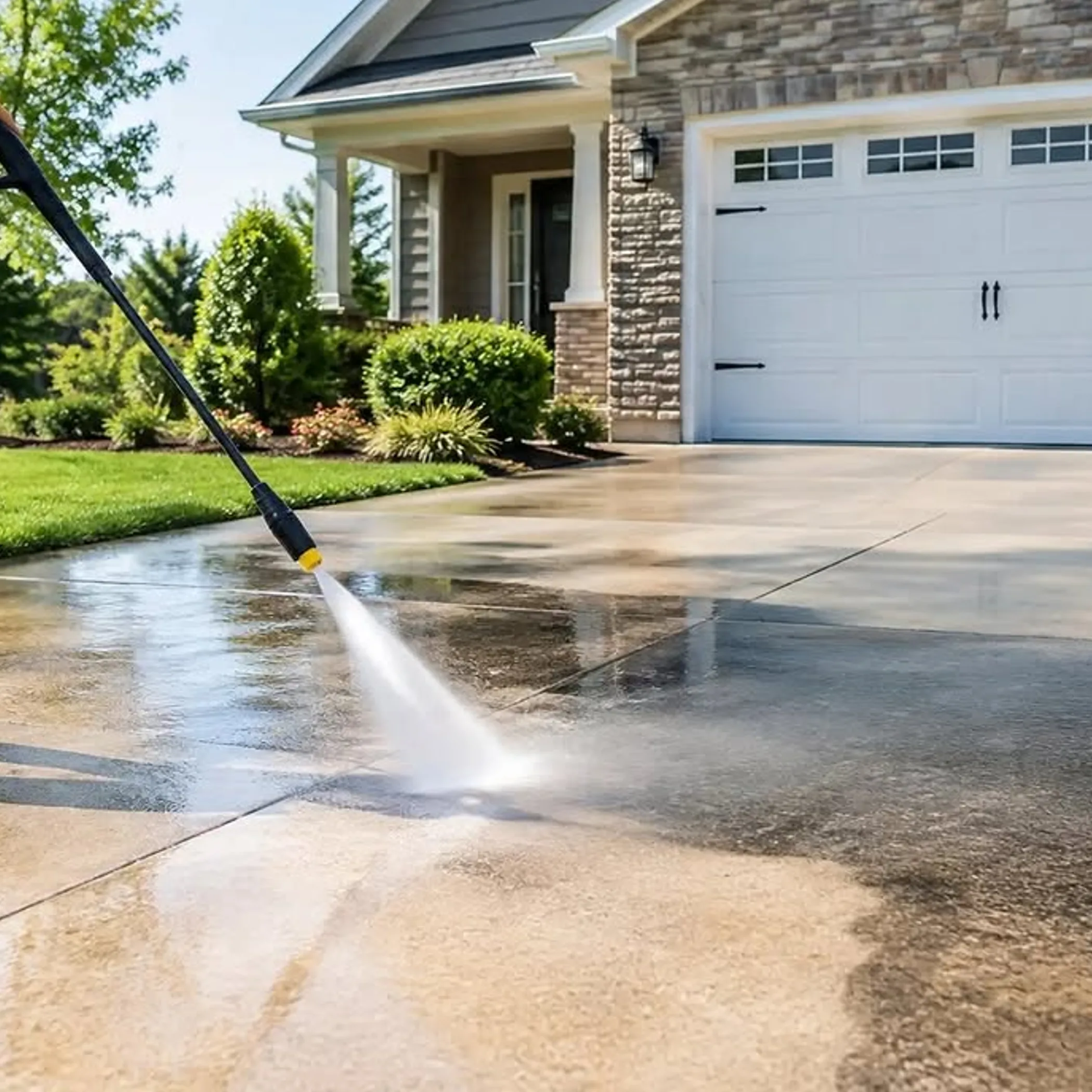 outdoor concrete cleaning