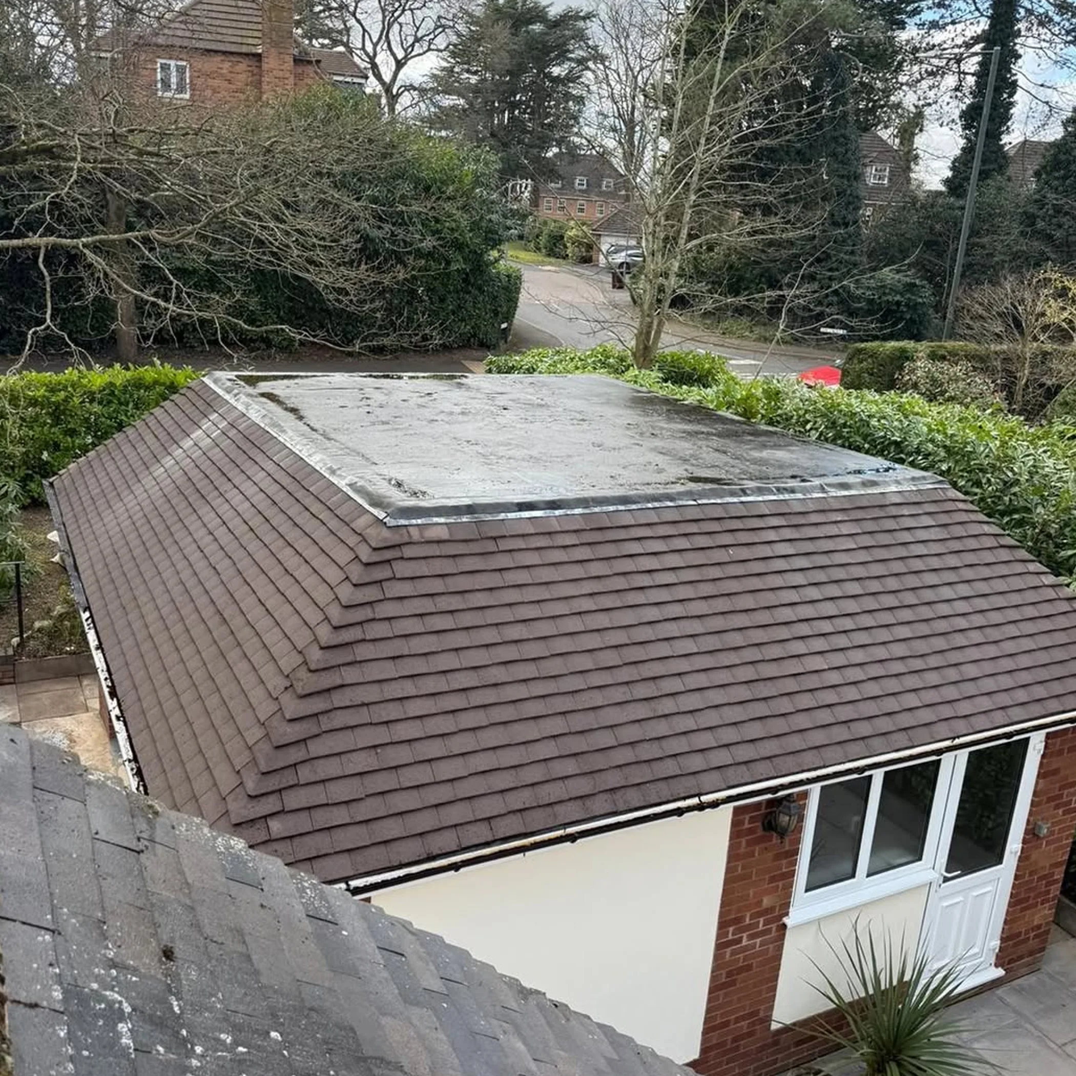weathered residential roof