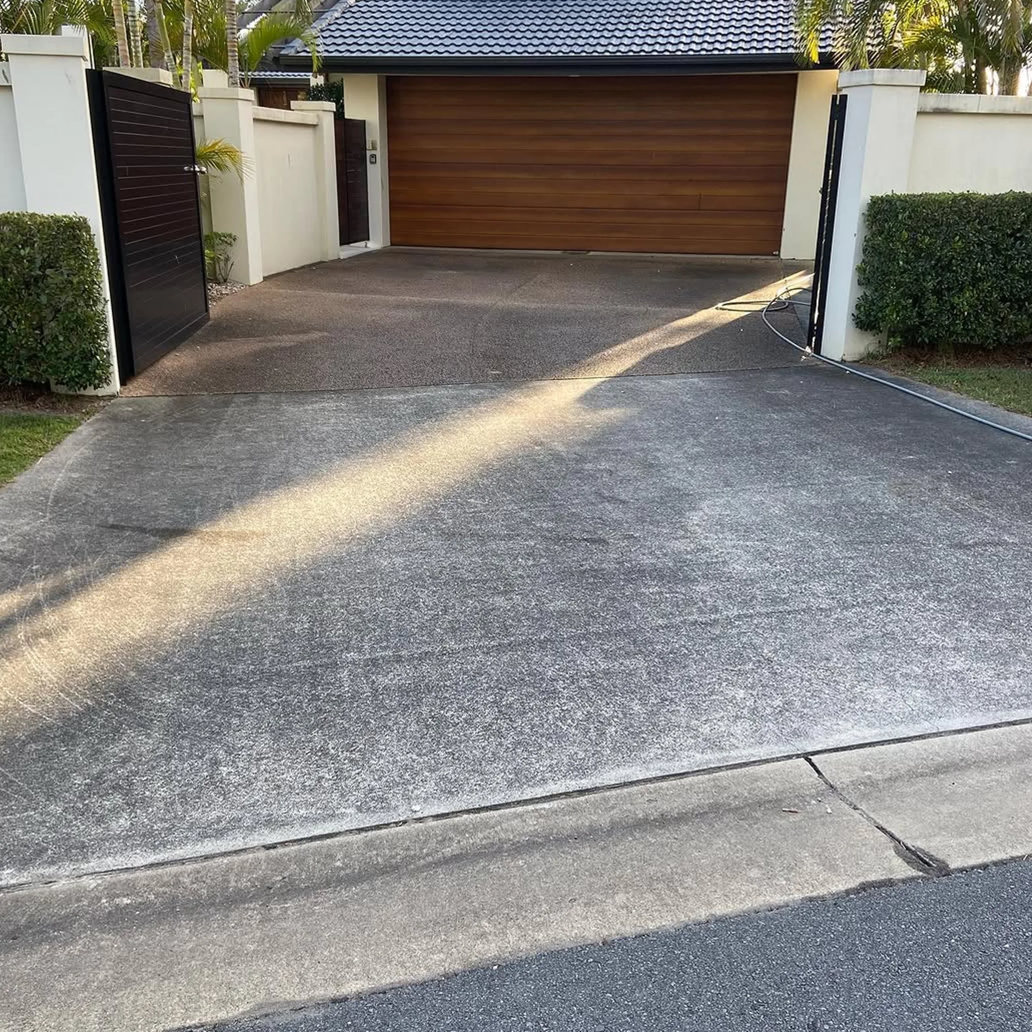 pressure-cleaned driveway and pathways