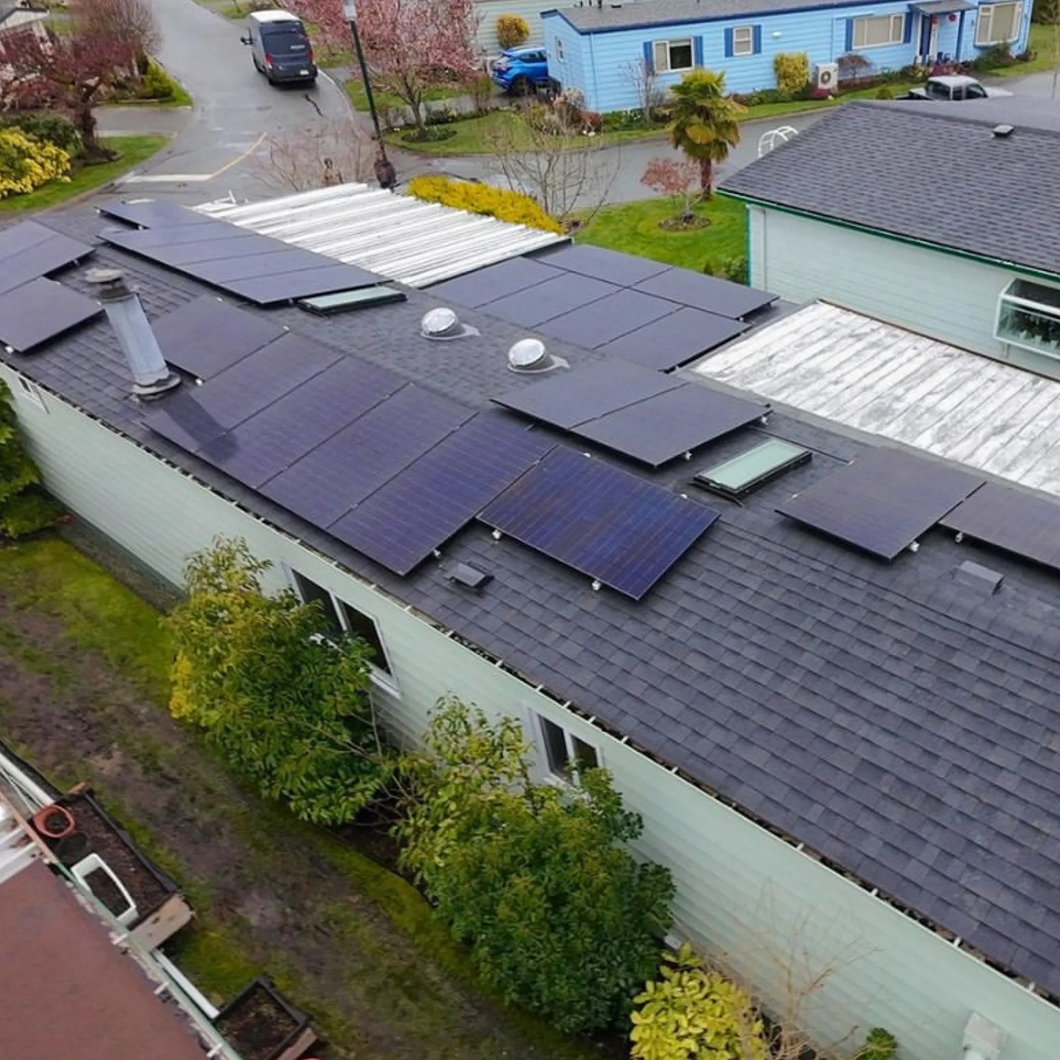 rooftop solar panel system