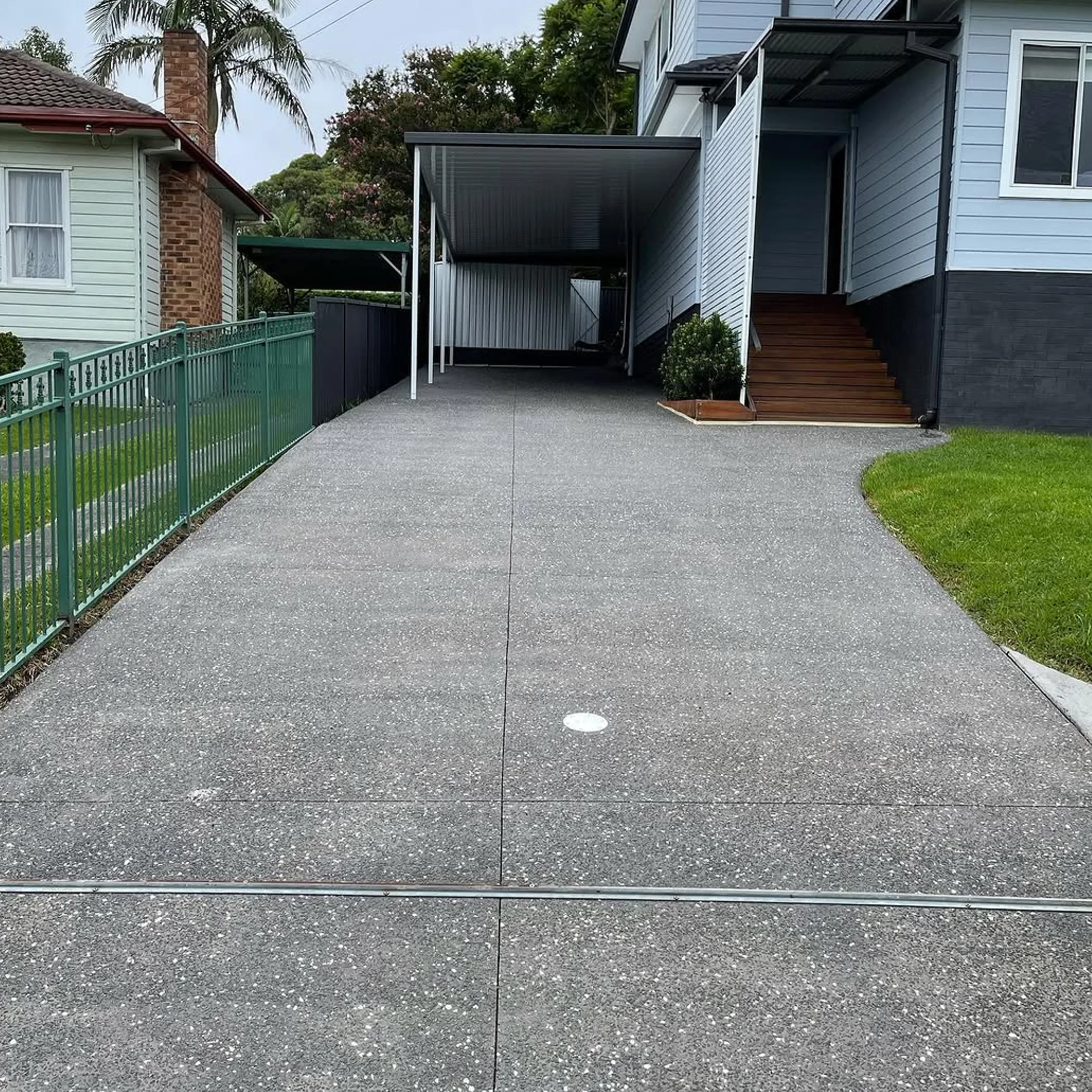 residential driveway and carport surface