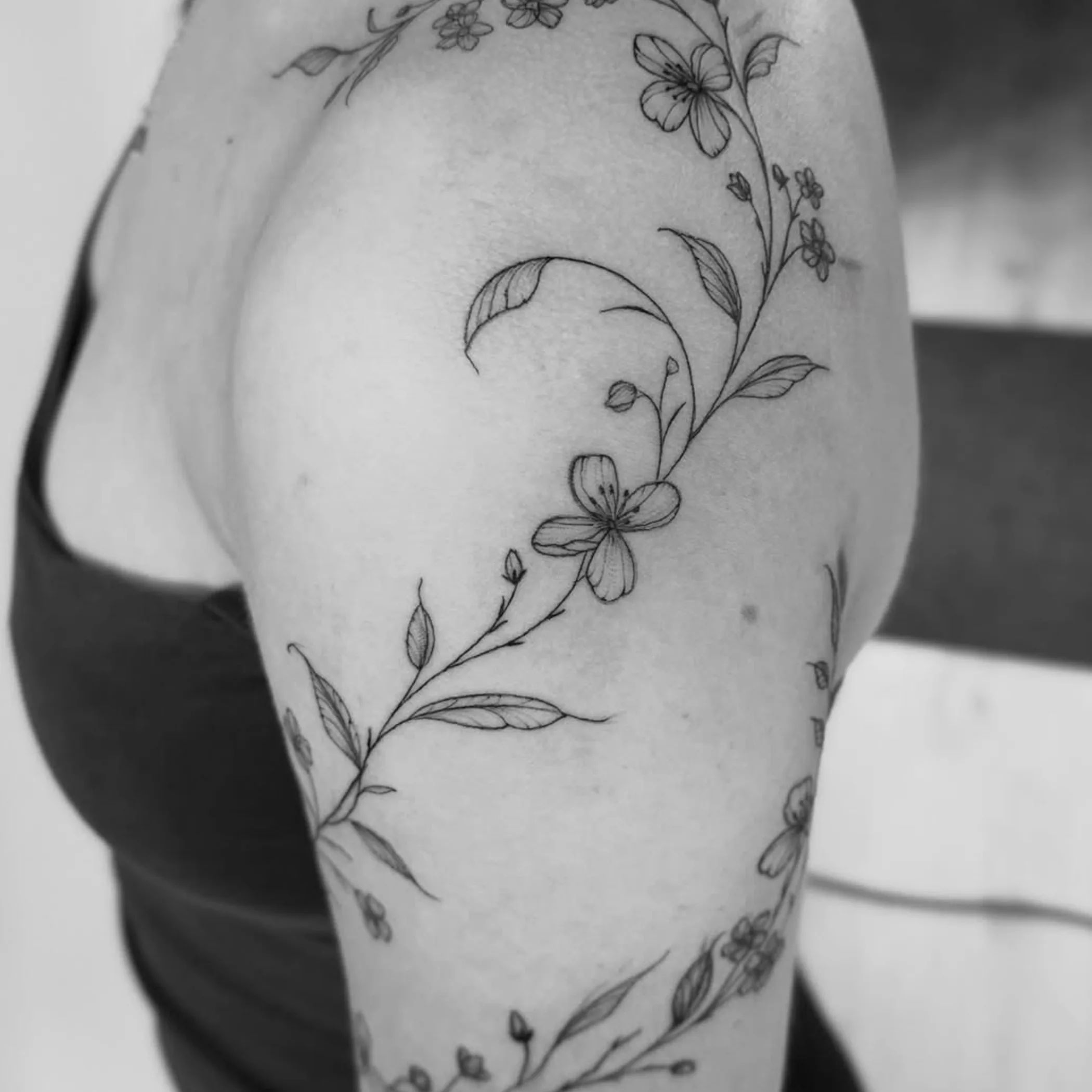 floral tattoo design